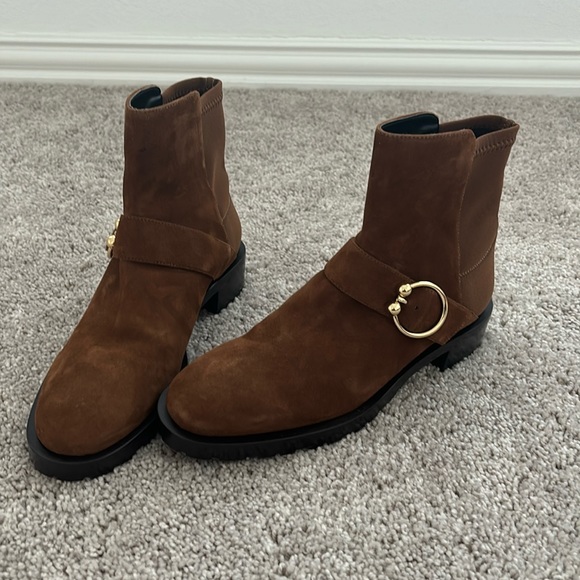 STUART WEITZMAN Luxering brown Booties - Picture 2 of 5